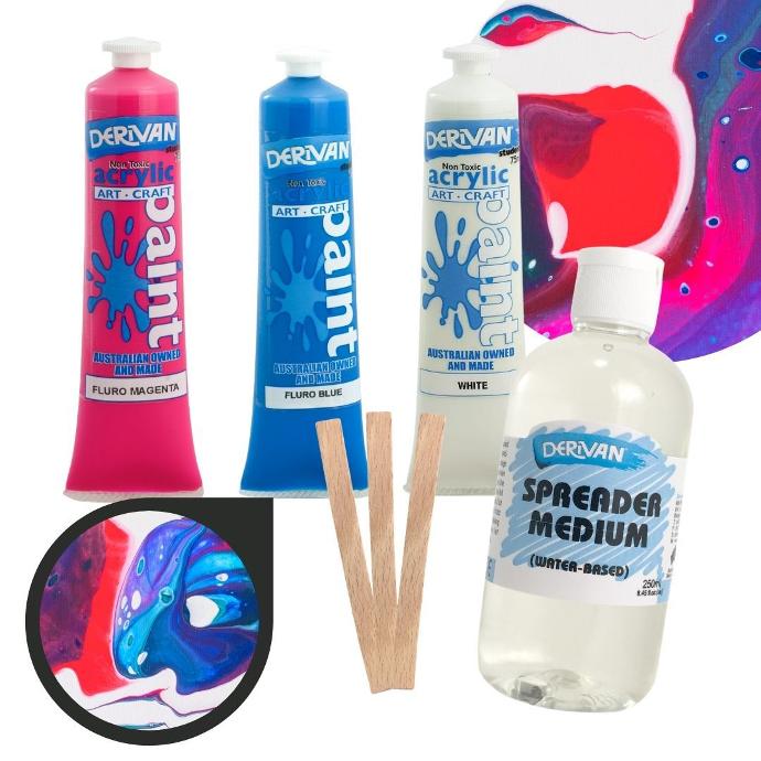 Pouring Paint Paint pouring kit Derivan